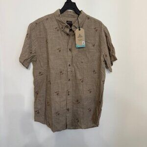 NWT PRANA SHORT SLEEVE LARGE SHIRT 100% ORGANIC COTTON